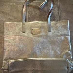 Michael kors large silver tote
